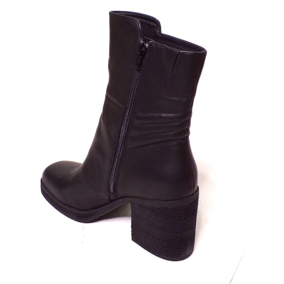 🆕KORKS Moergan Block Heel Side Zip Boot 9 Black - Picture 9 of 12